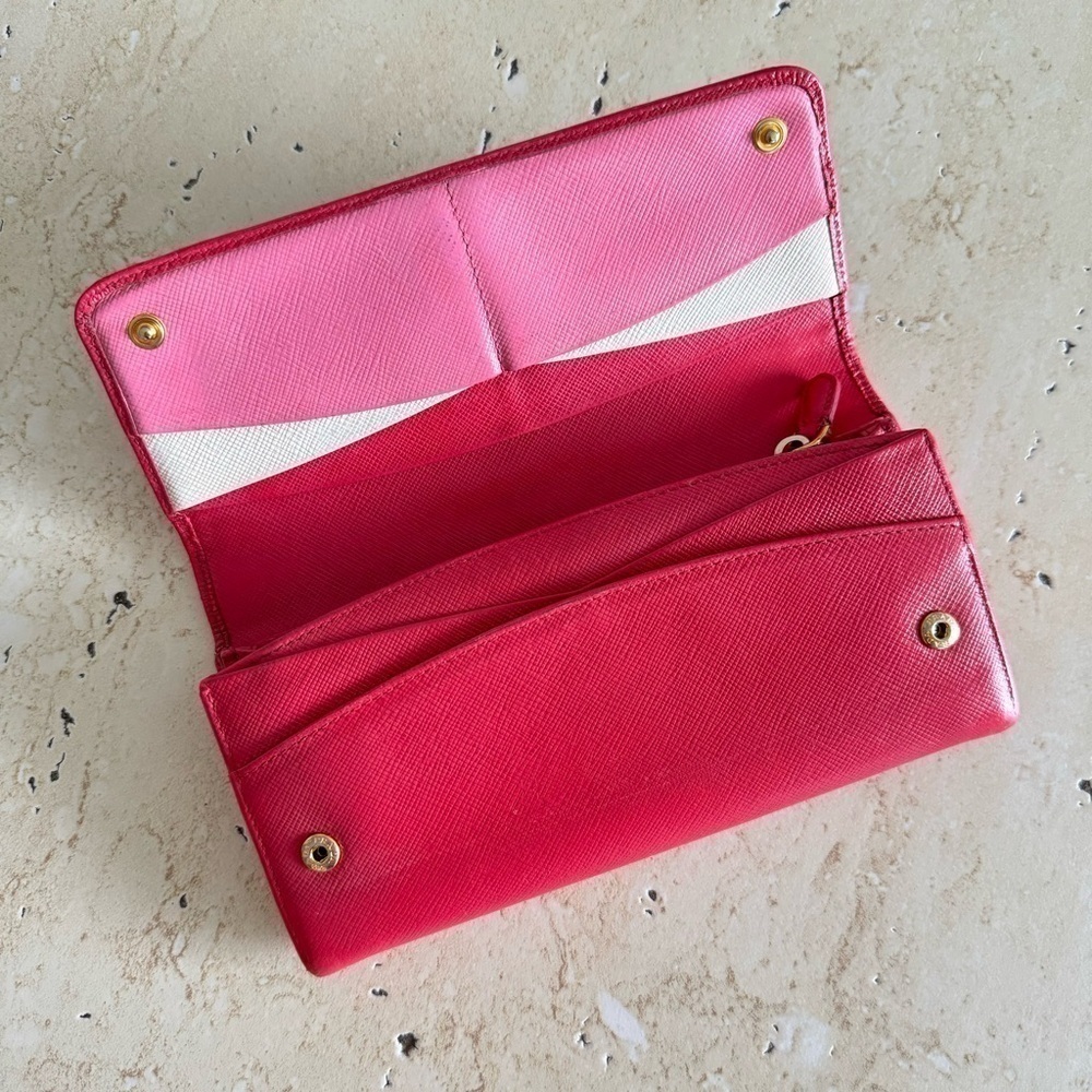 PRADA Milano Pink Long Wallet, Authentic - Picture 2 of 16
